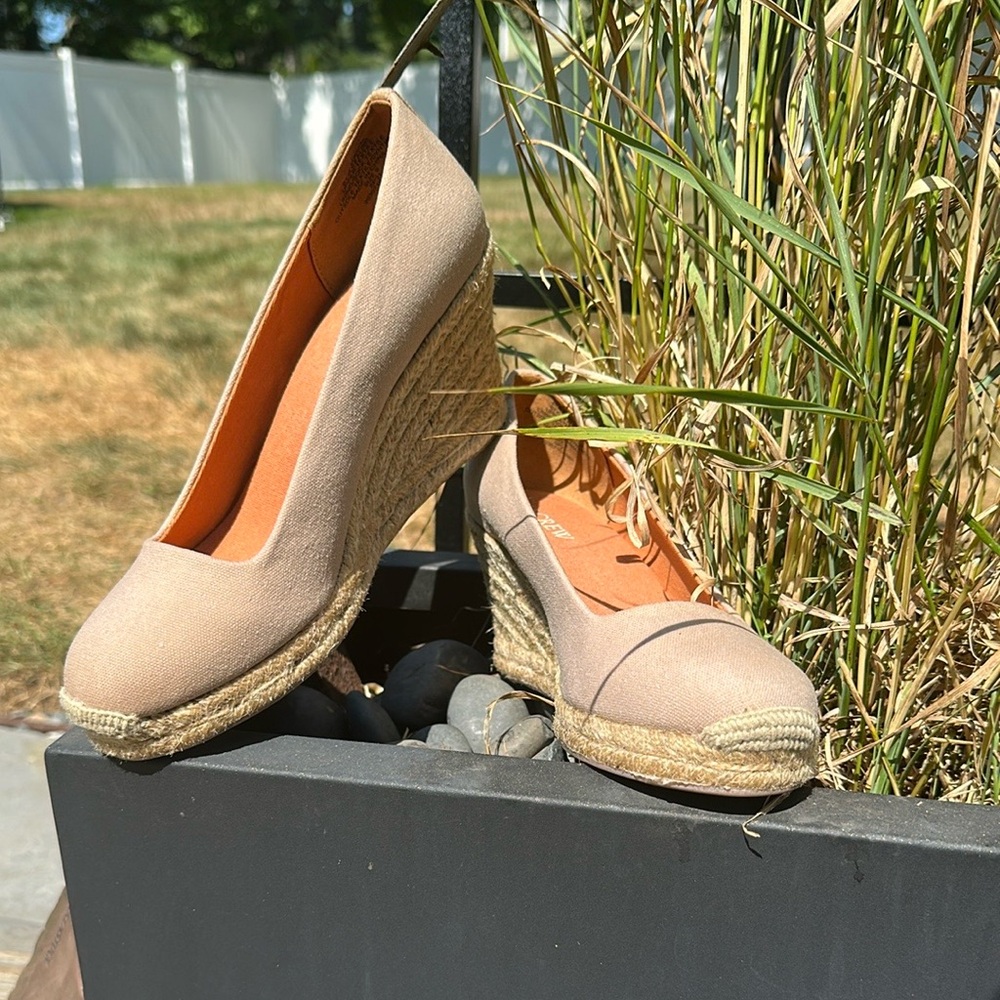 J Crew flax canvas espadrilles